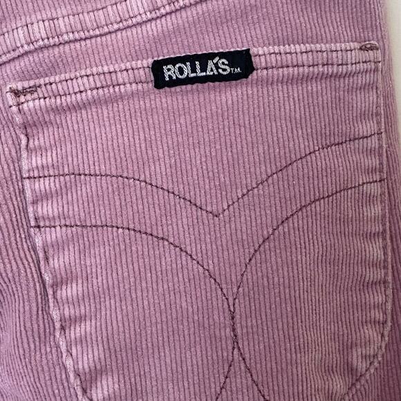 ROLLA'S Eastcoast Flare High Rise Corduroy Stretch Pants in Purple, Size 26 - Picture 12 of 16